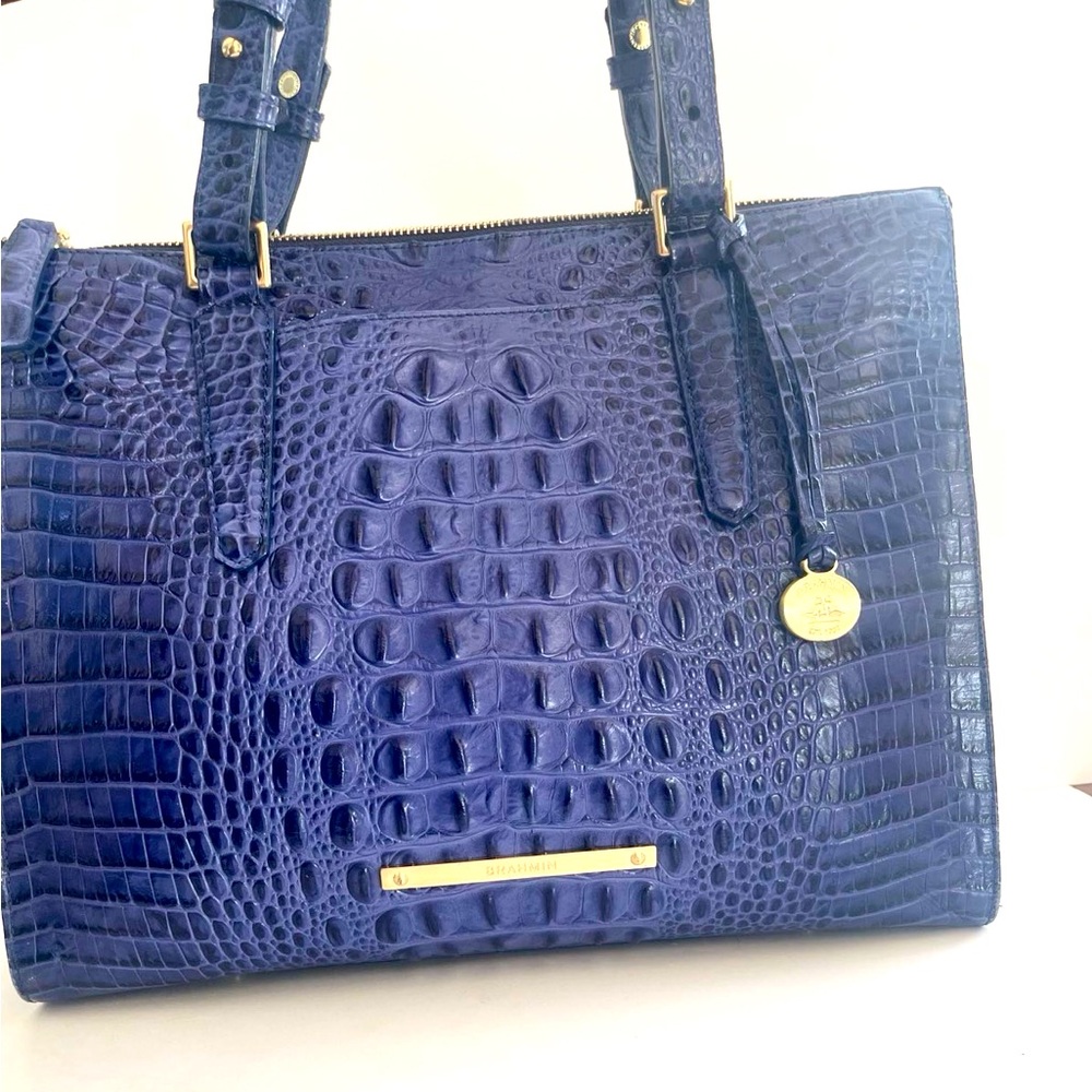 Brahmin embossed croc leather bag